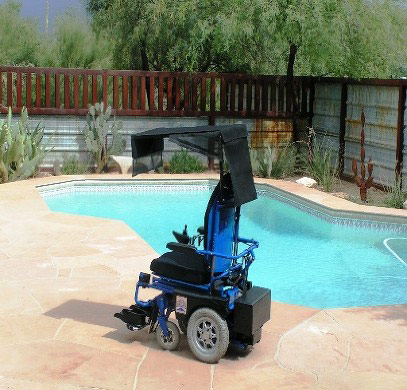 Easy on and off foldable sun and rain canopies.